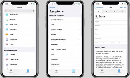 В iOS 13.6 можно записывать симптомы заболеваний через приложение Здоровье