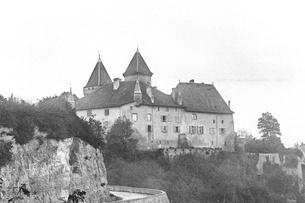 Ancienne photo d'un château fort