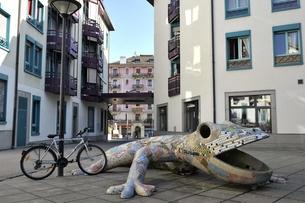 скульптура ящерицы в Женеве