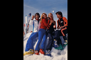 Two men and two women, Après-Ski on the Rigi